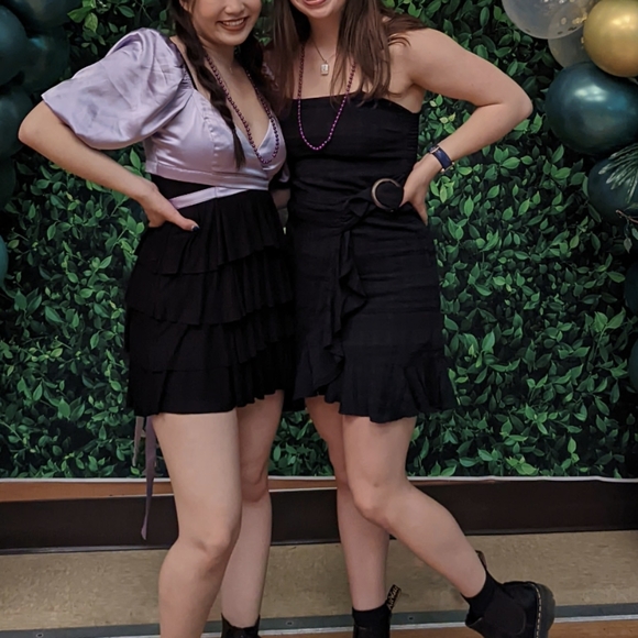 🧿Black sash dress - Picture 3 of 7